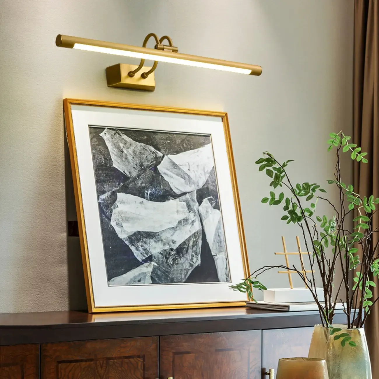 Classic Metal Tube Vanity Light with Integrated LED for Bathroom