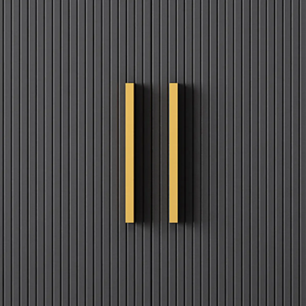 Glam Grey Wooden Sideboard with Cabinets