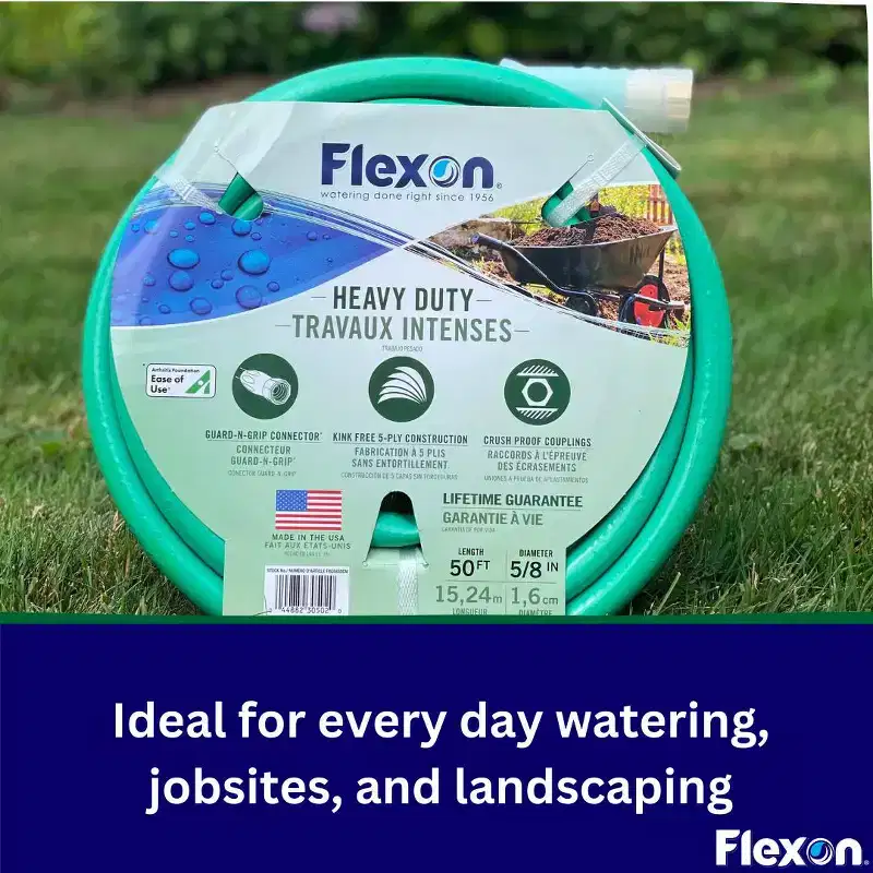 Flexon 5/8-Inch Heavy Duty 5-Ply Garden Hoses