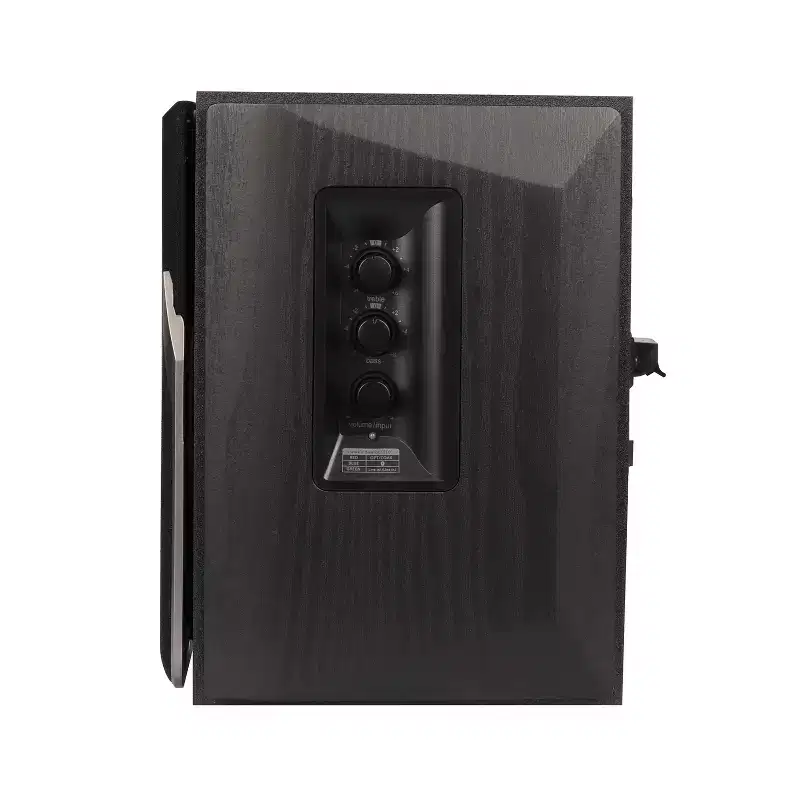 42-Watt-Continuous Bluetooth Professional R1380DB Powered Bookshelf Speaker Set with 4-In. Woofers, RCA/Optical, and Remote, Pair