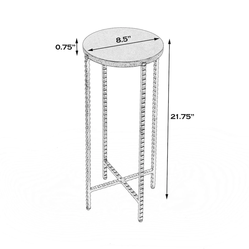 Nigella Granite Cross Legs Side Table