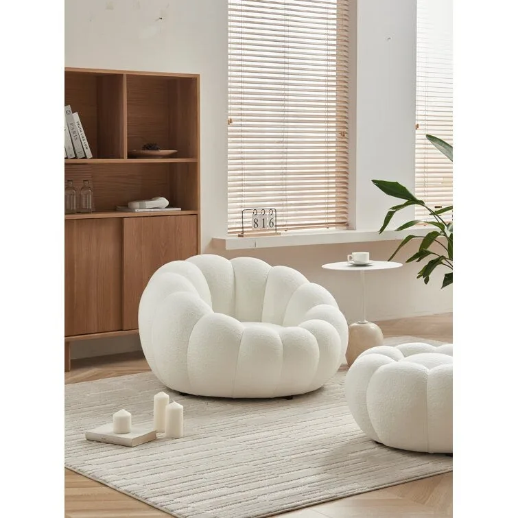 Tristica 3D Fabric Upholstered Accent Chair and Ottoman