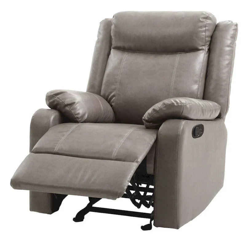 Faux Leather Rocking Recliner, Single Seat