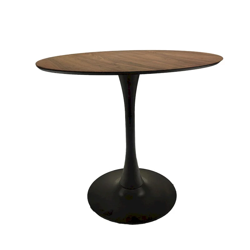 Round Dining Table, 31.5  Tulip Table Kitchen Dining Table 2-4 People with MDF Table Top & Pedestal Base, End Table