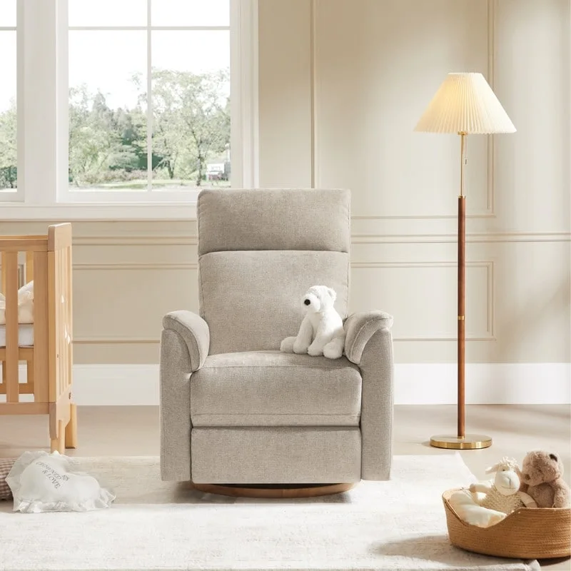 Maire Power Swivel Nursery Recliner Chair with Nightlight