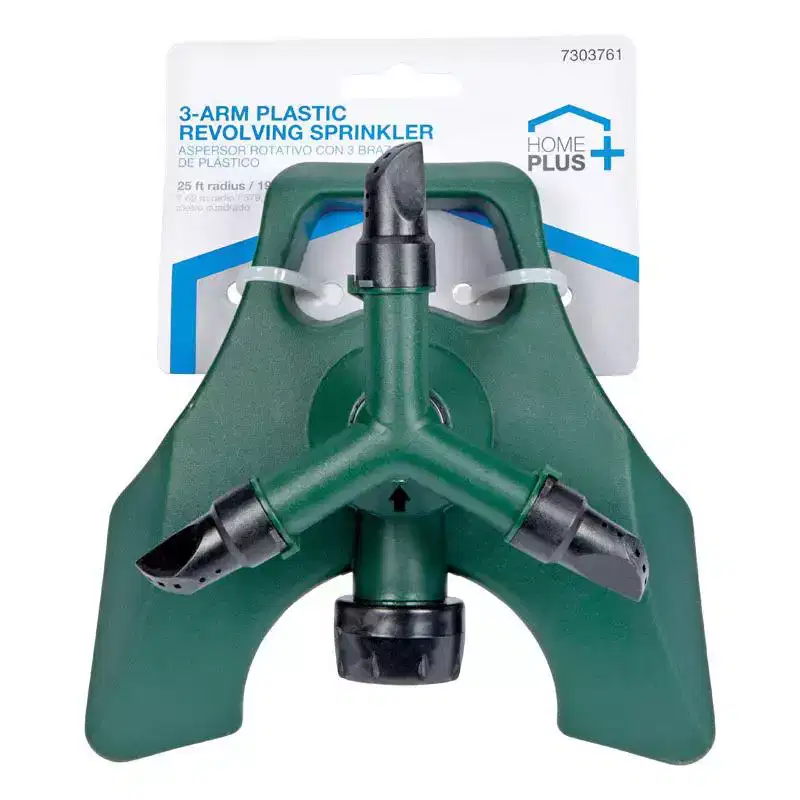 Home Plus, Rotating Sprinkler, 16.5D x 16.5W x 7.1H Plastic Sled Base 1900 sq ft - Case of 6