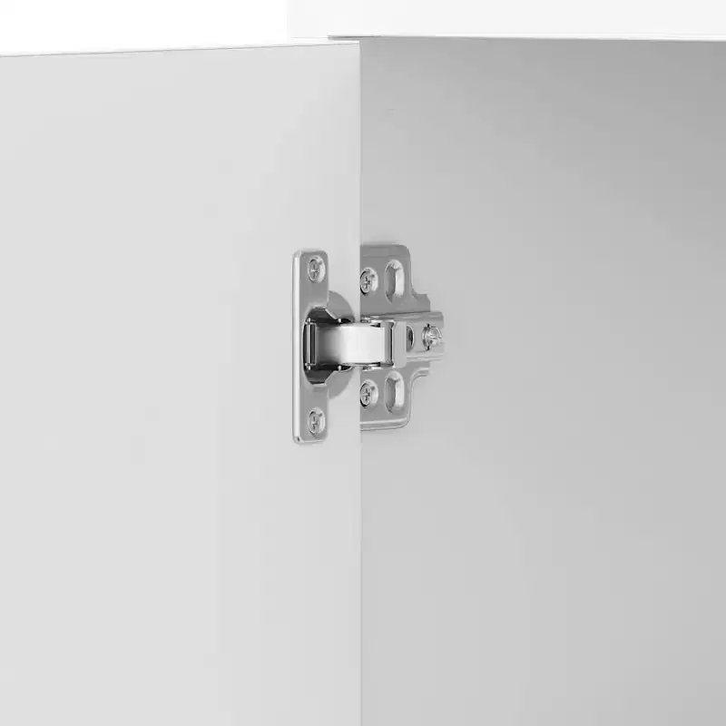 Tall Bathroom Storage Cabinet, White, 2-Door, 1-Person