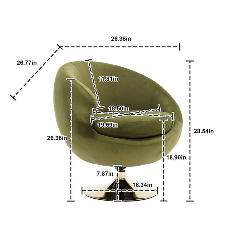 360 Degree Swivel Cuddle Barrel Accent Chairs, Round Armchairs