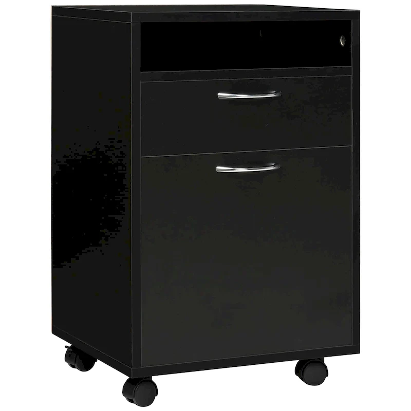 Mobile Storage Cabinet Organizer with Drawer and Cabinet, Printer Stand with Castors