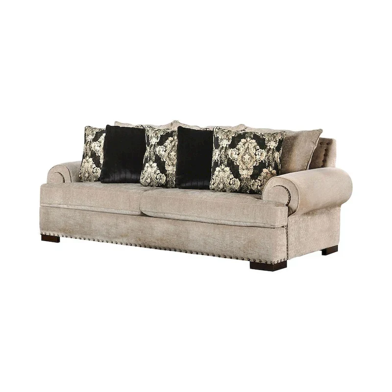 Jula Traditional Linen 2-piece Sofa Set
