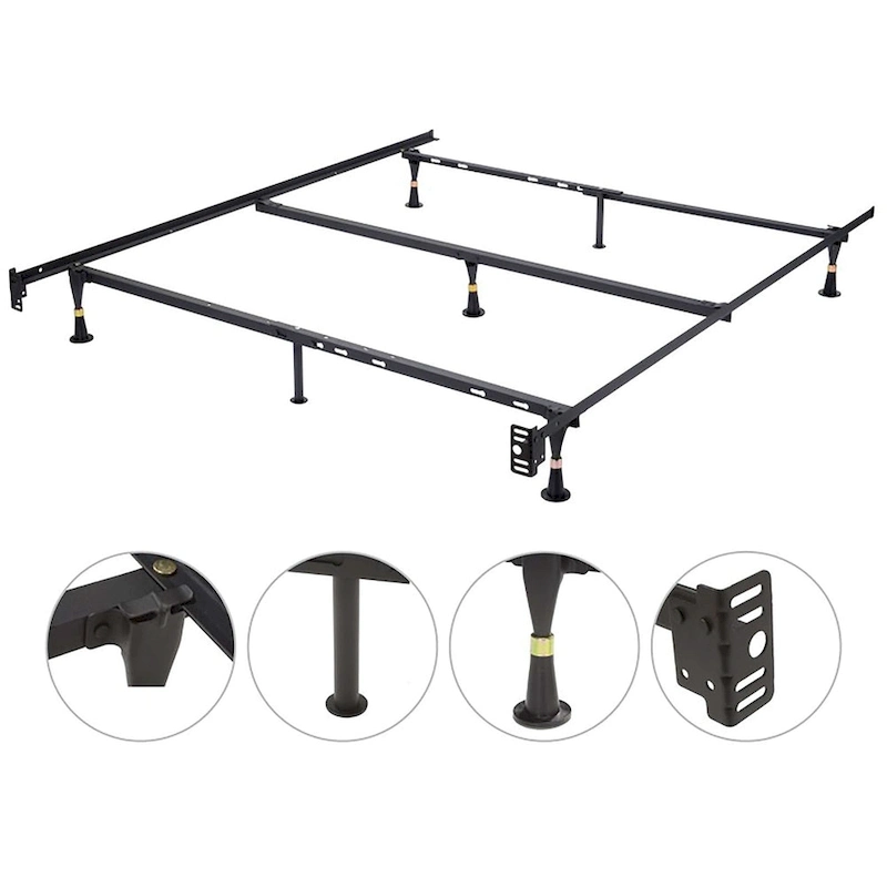 Twin/Full/Queen Metal Bed Frame (Glide Legs)