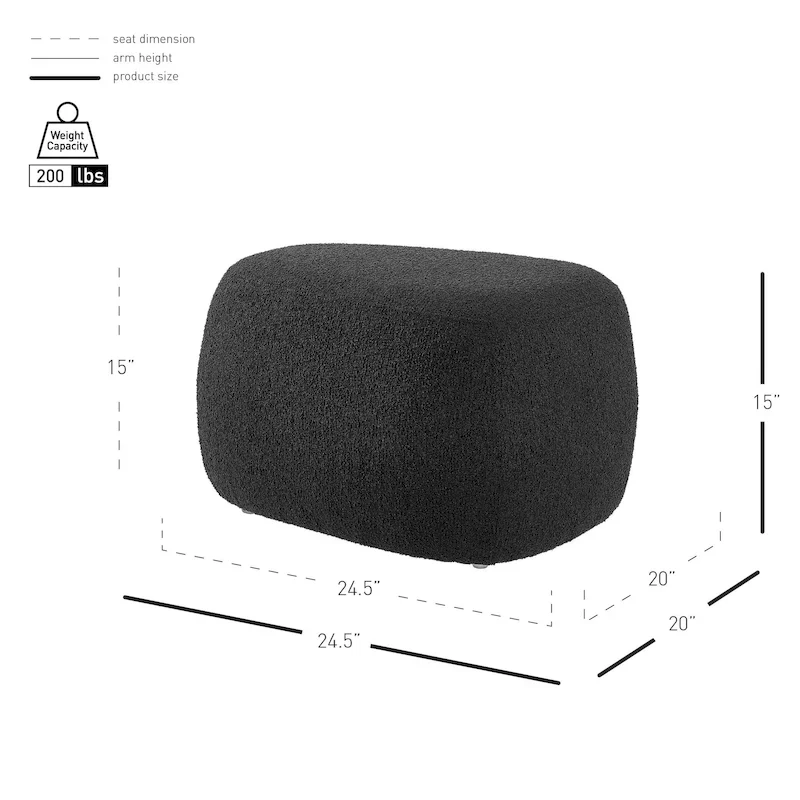 Carlese Boucle Ottoman