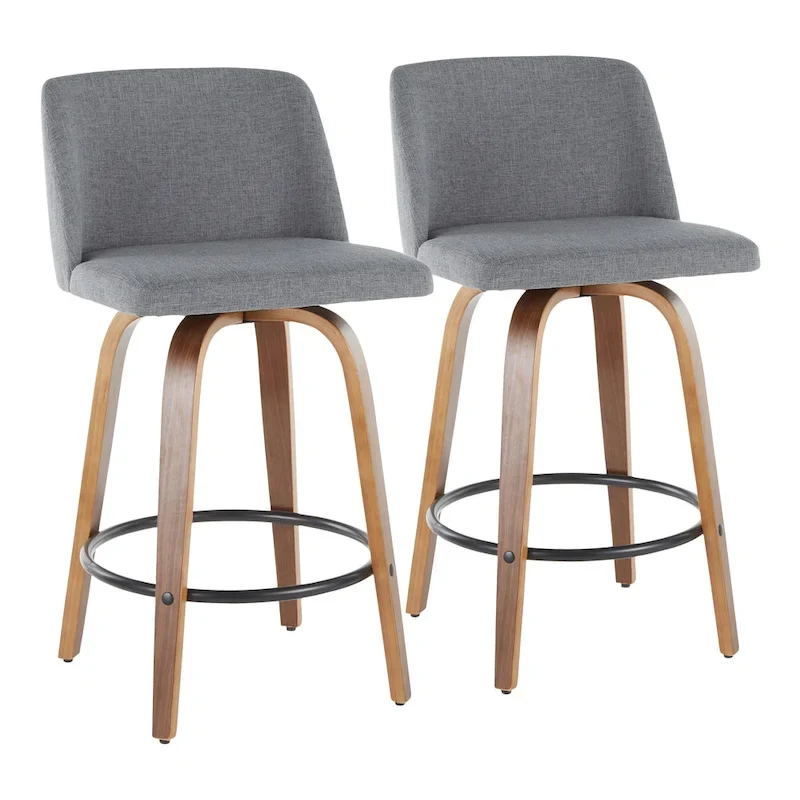 Carson Carrington Vallberga 26  Counter Stool with Black Round Footrest (Set of 2)