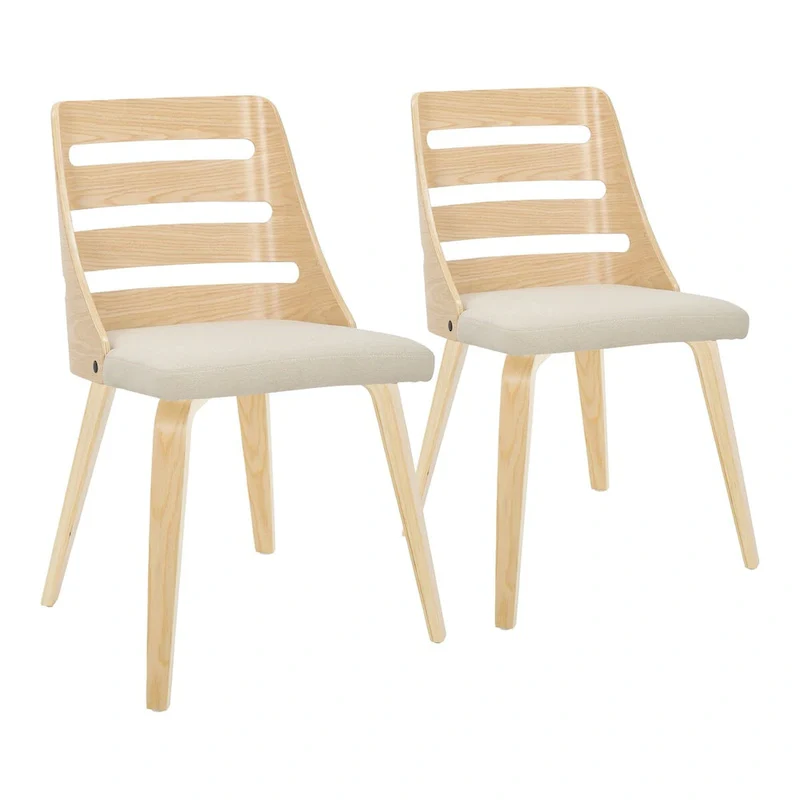 Carson Carrington Oglala Dining/Accent Chair with Bent Wood Legs (Set of 2)