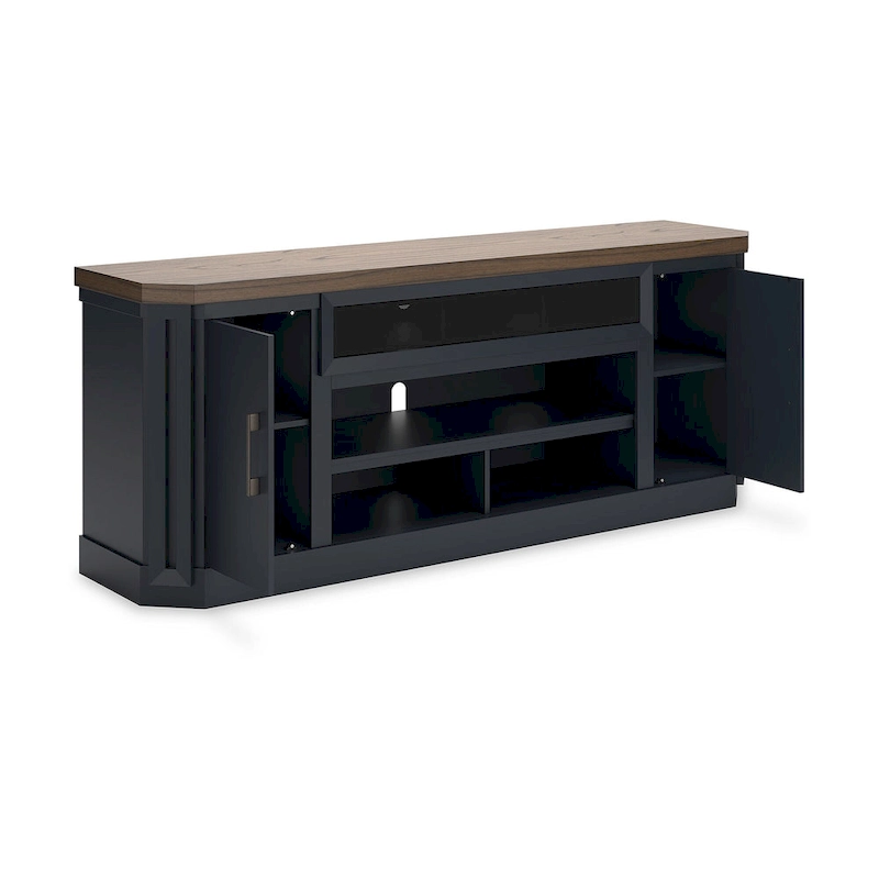 Signature Design by Ashley Brown and Blue Landocken 83 TV Stand - 83W x 20D x 33H