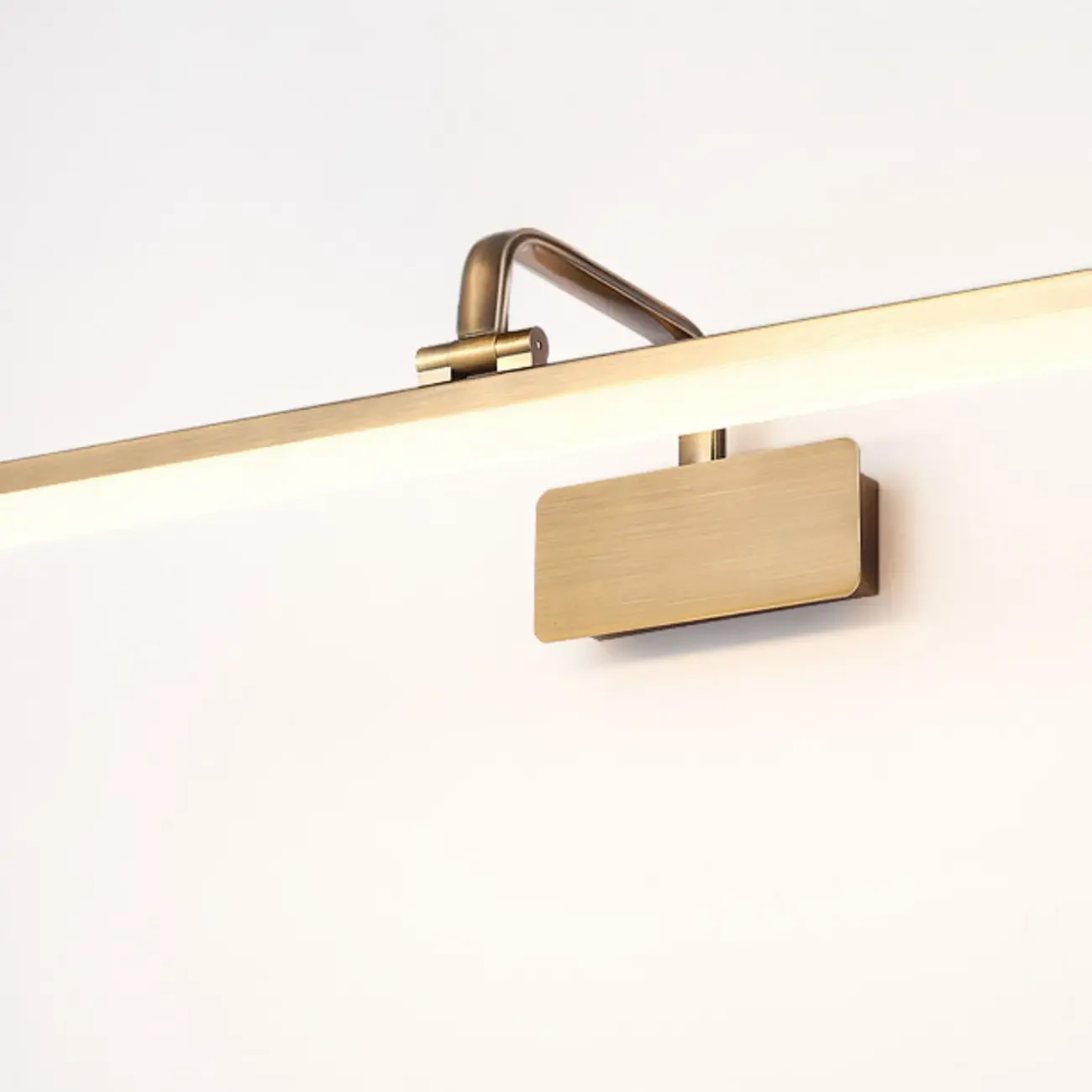 Modern Gold Geometric Vanity Light with Acrylic Shade
