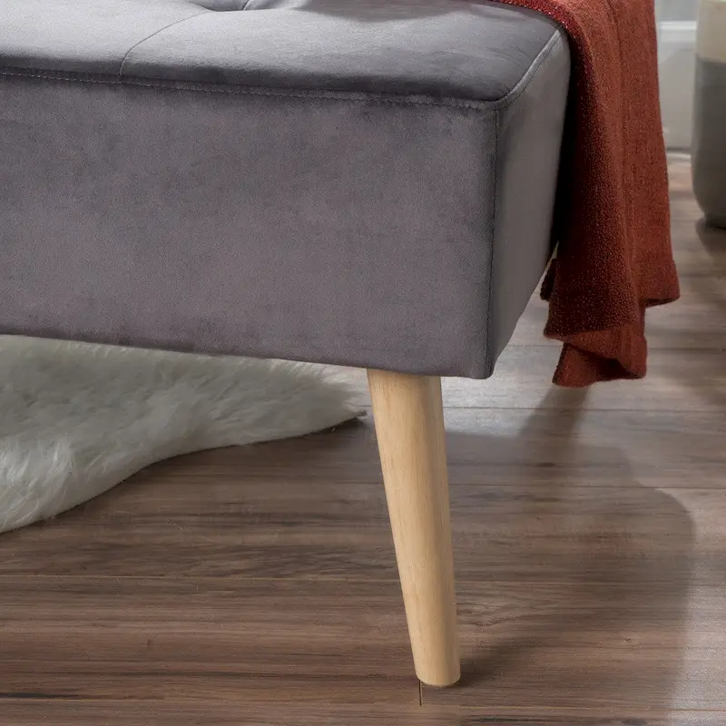 Omry Mid-Century Velvet Ottoman by Christopher Knight Home