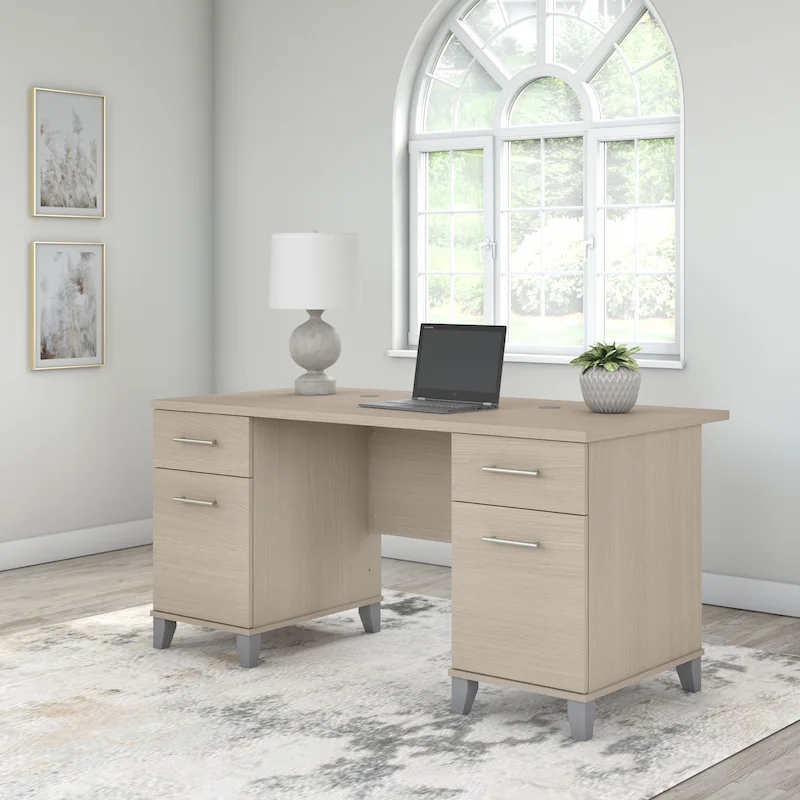 Bush Furniture Somerset 60W Office Computer Desk with Drawers