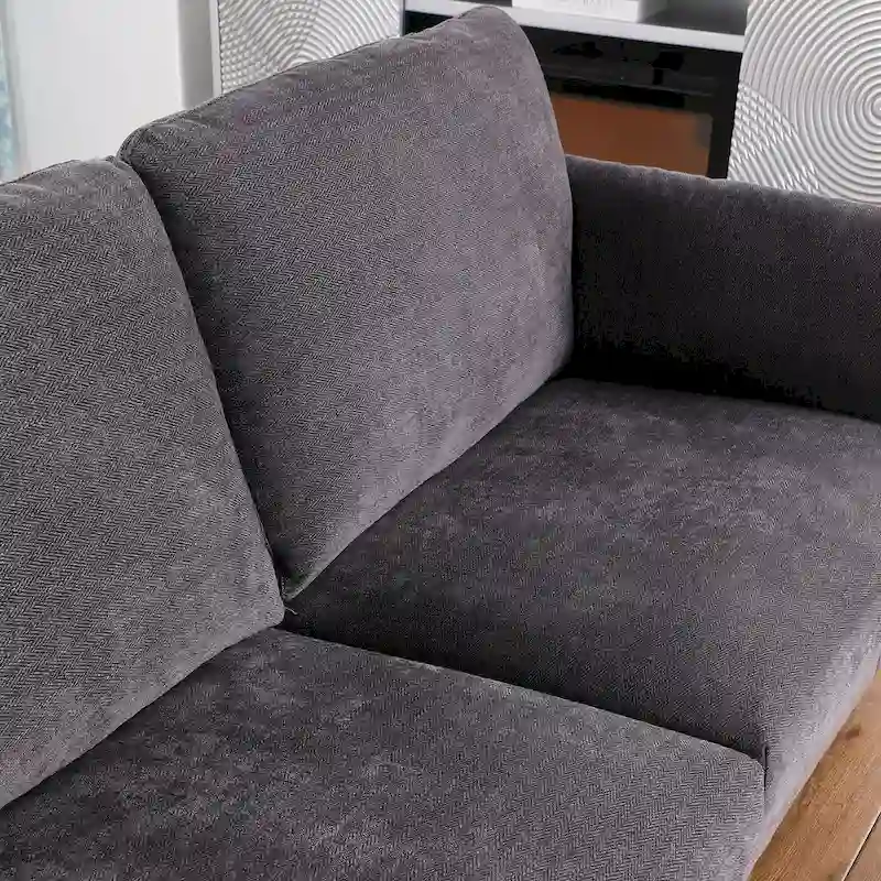 Modern Chenille Loveseat Sofa Couch