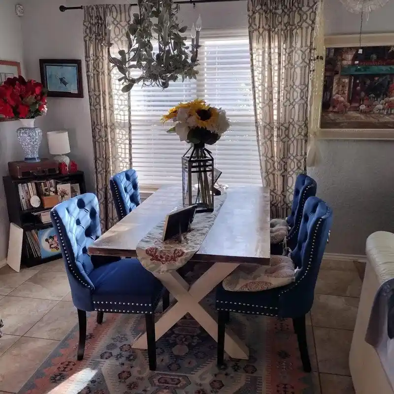 Solid Wood Velvet Upholstered Dining Chair