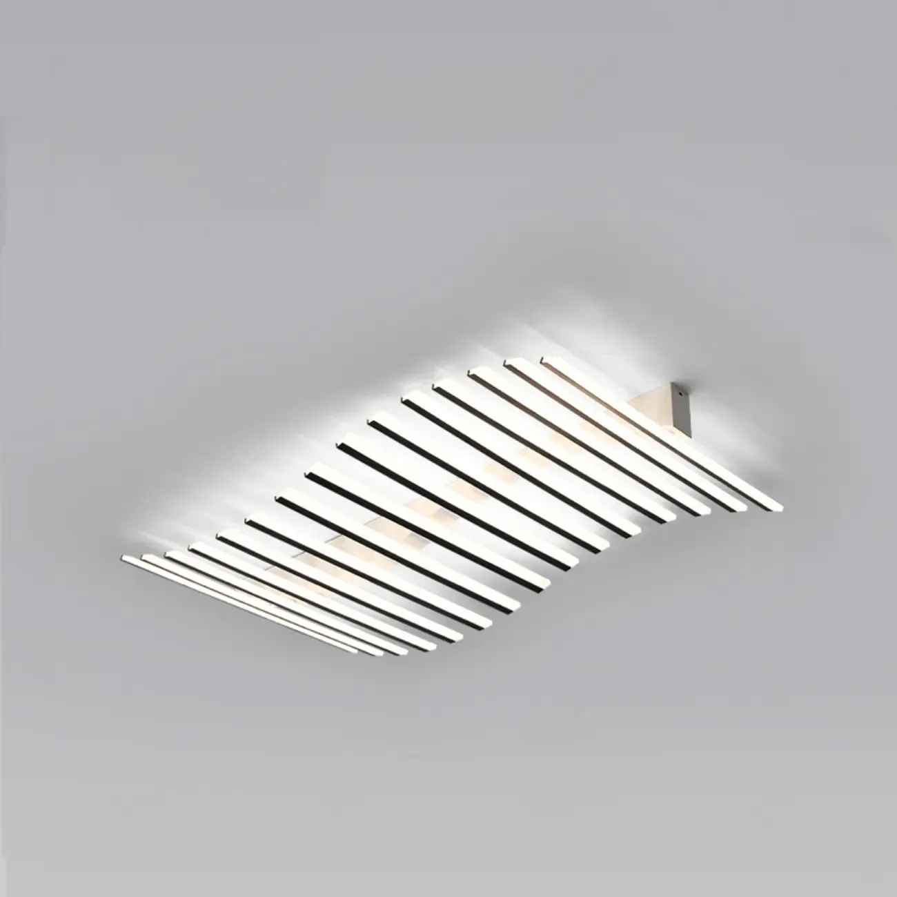 Geometric LED Semi Flush Ceiling Light with Acrylic Shade