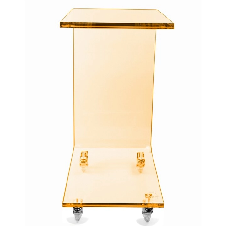 DesignStyles Acrylic C-Table w/Wheels