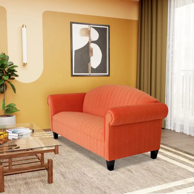 Coast to Coast Sofas Traditional 3 Seater Sofa Velvet Solid Wood Frame Upholstered