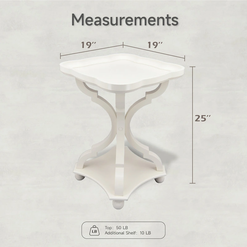 COZAYH Rustic Farmhouse Tray Top End Table