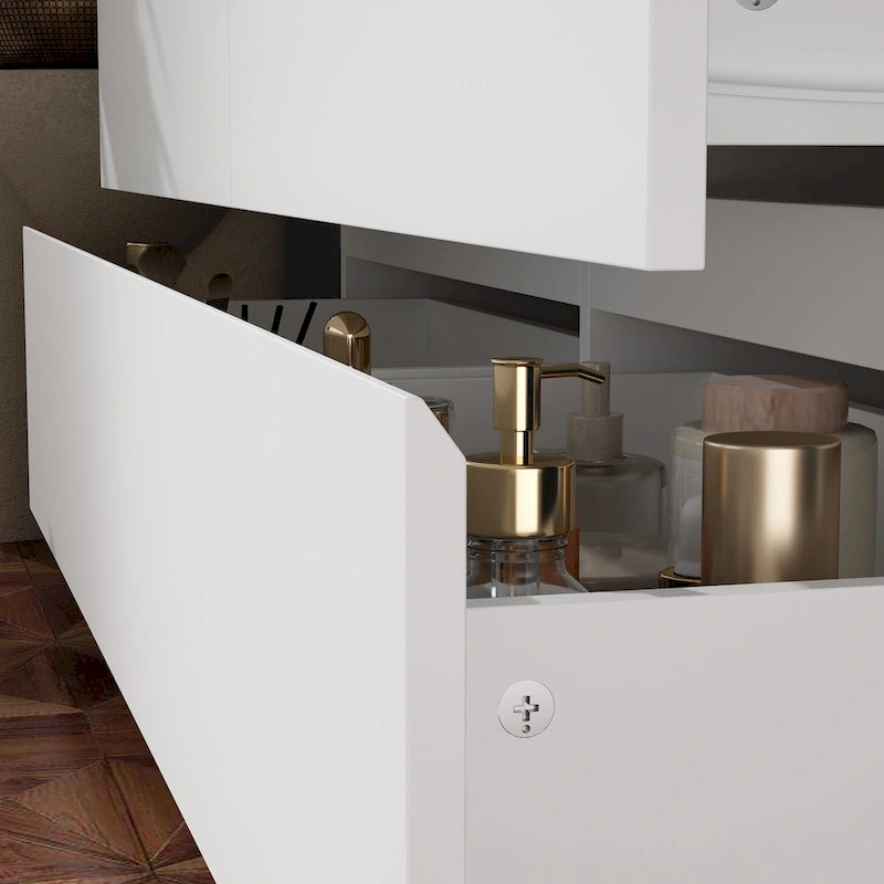 Office Desk: Expandable & Convertible with Ample Drawer Space Dresser