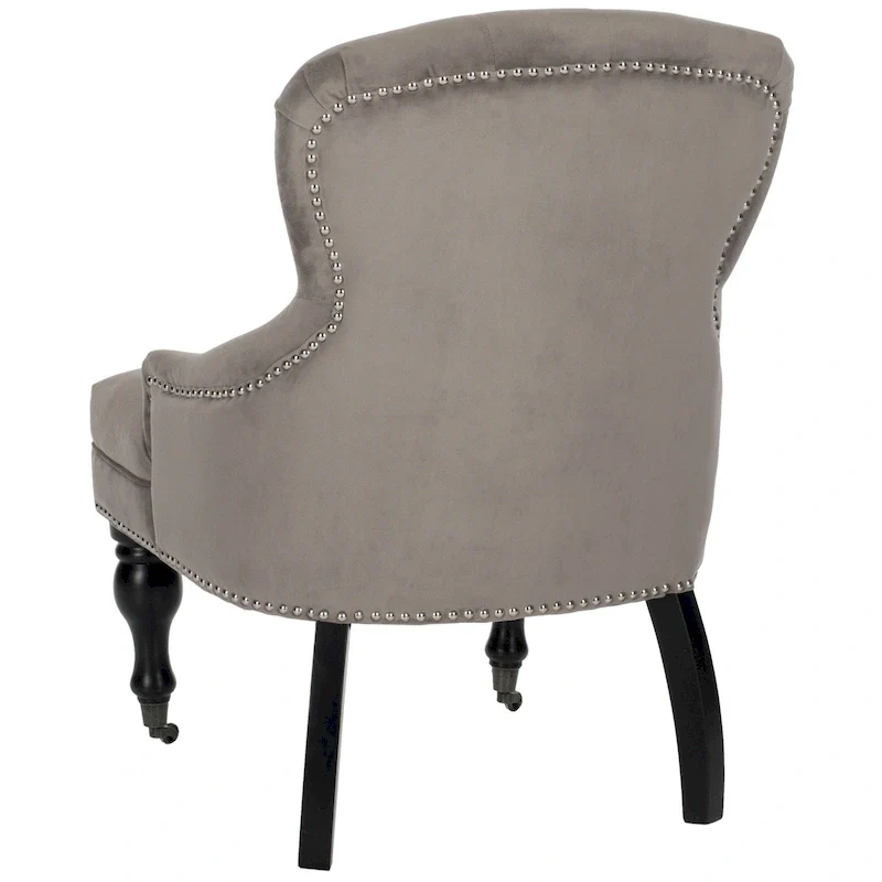 Mushroom Taupe / Red / Robin's Egg Blue / Granite / Taupe Tufted Petite Arm Chair, Single Seat