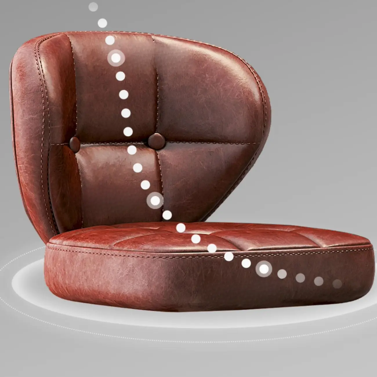 Casual Rawhide Bar Stools in Cognac with Back Quadrilateral Seat and Leg Rest