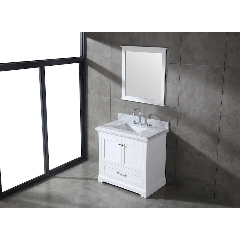 Mareo 36  Solid Wood Bathroom Vanity Set