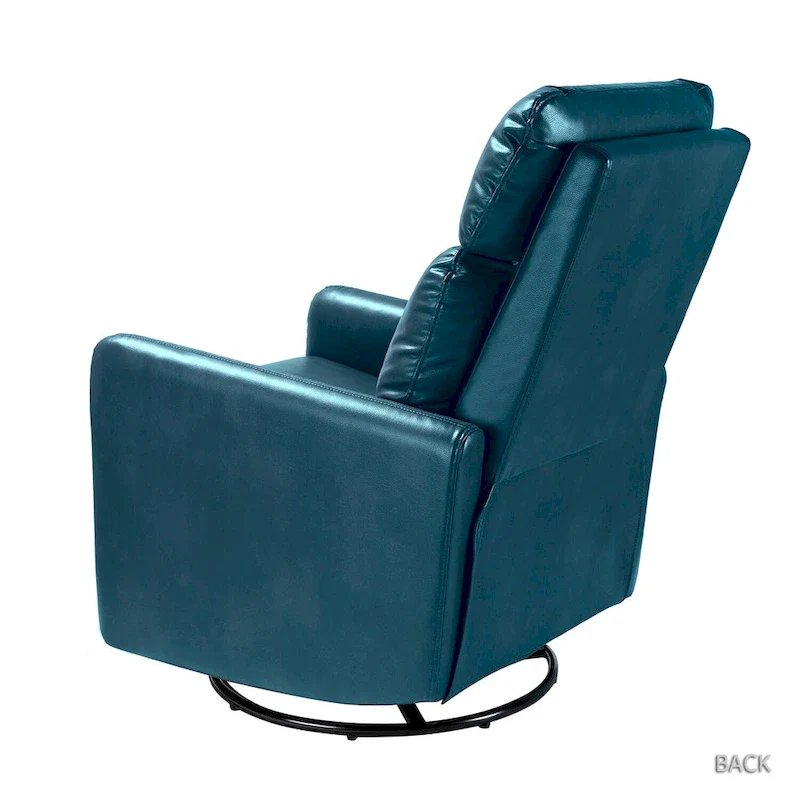 Leather Manual Swivel Recliner