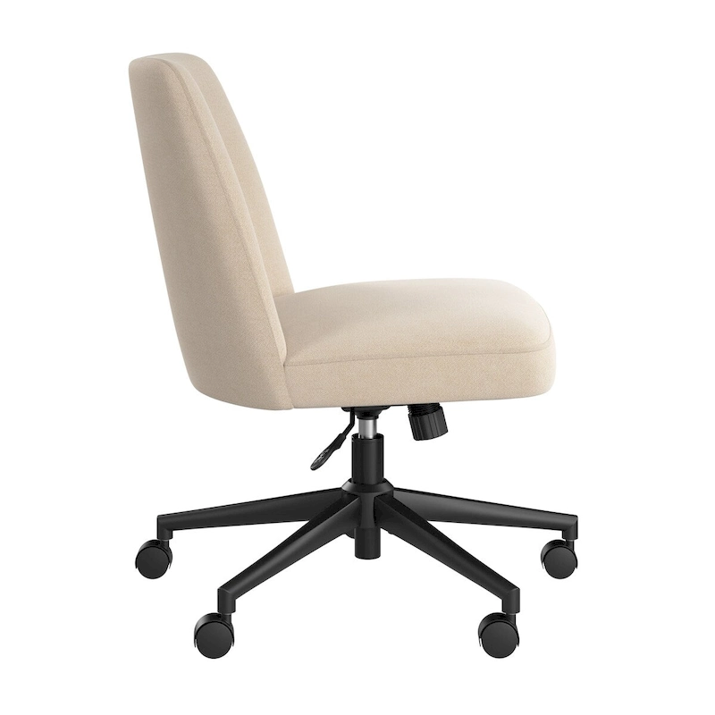Bush Furniture Serenity Mid Back Armless Office Chair with Wheels