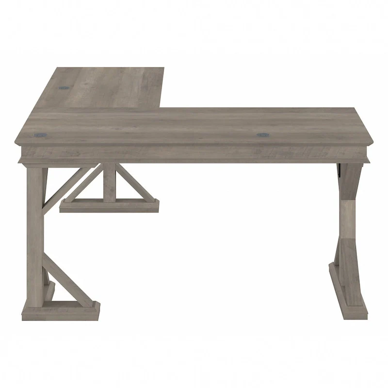 Homestead 60W Farmhouse L Shaped Desk by Bush Furniture