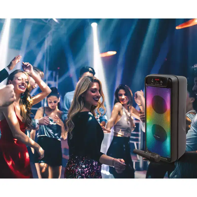 TOPTECH KL-40 Rumble Tower Bluetooth Speaker, Flame Effects, 2x4 Woofer