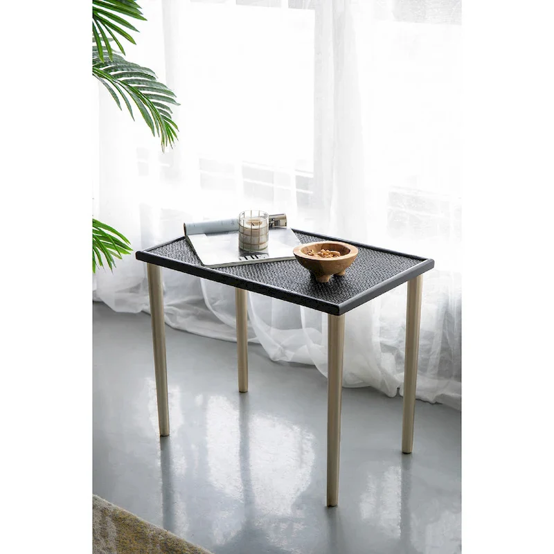 Two Tone Nesting Side Tables - Black/Gold