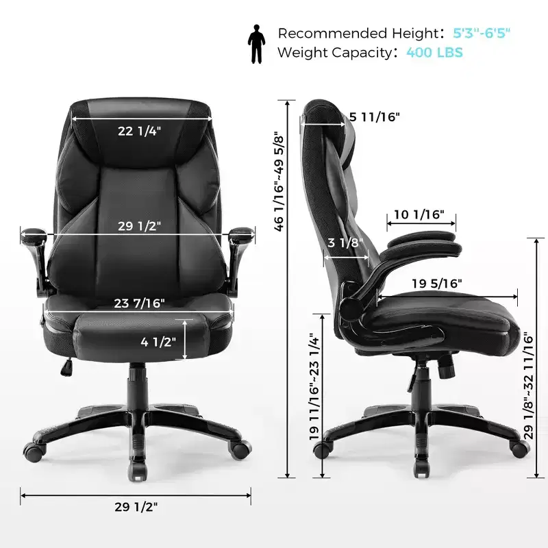 EUREKA ERGONOMIC Galene, Faux Leather Office Chair