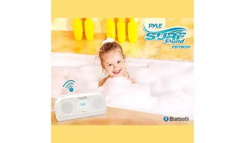 Pyle Portable IPX7 Waterproof Shower Speaker - Outdoor Wireless Bluetooth, (Blue)
