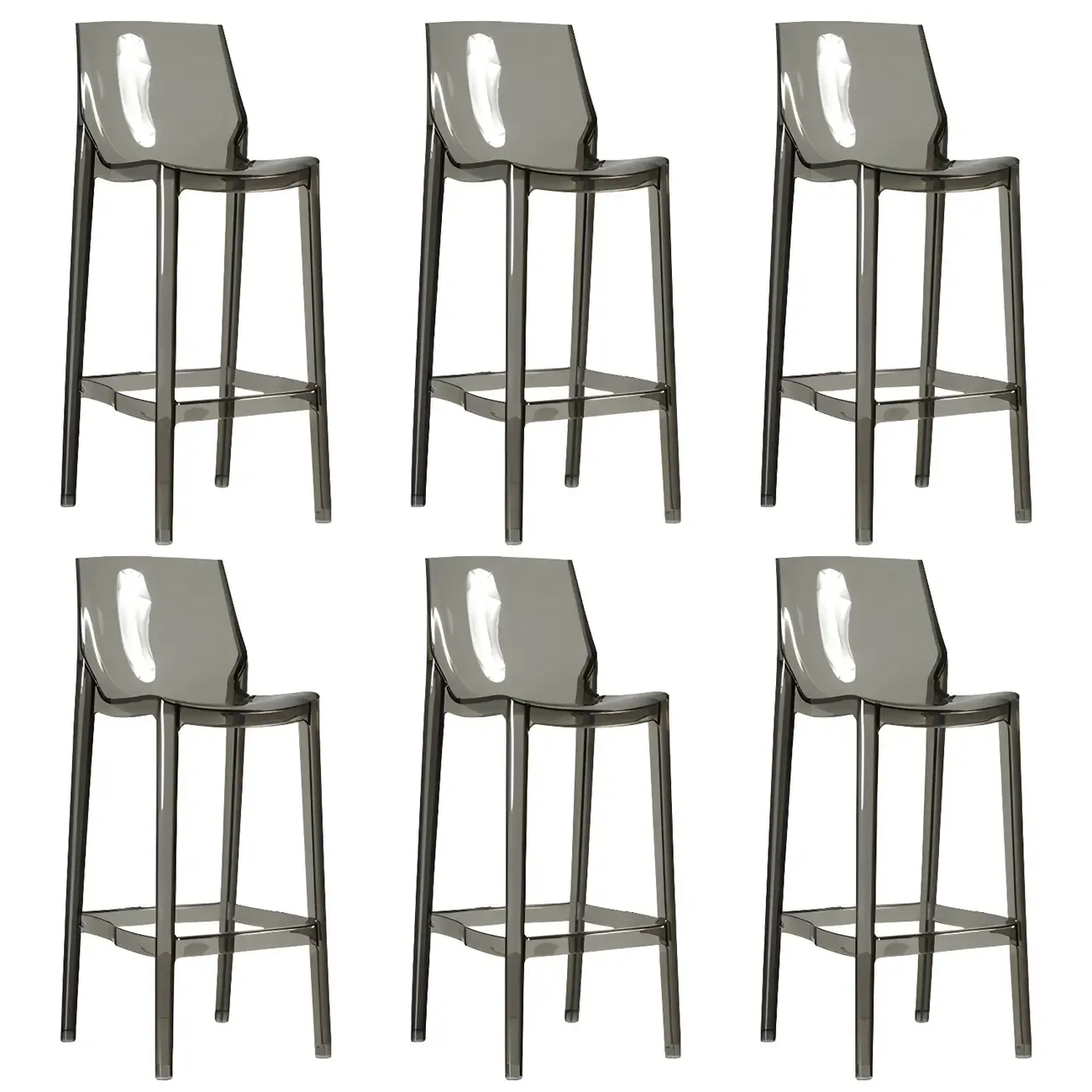 Modern Acrylic Vibrant Durable Colourful Sleek Bar Stool
