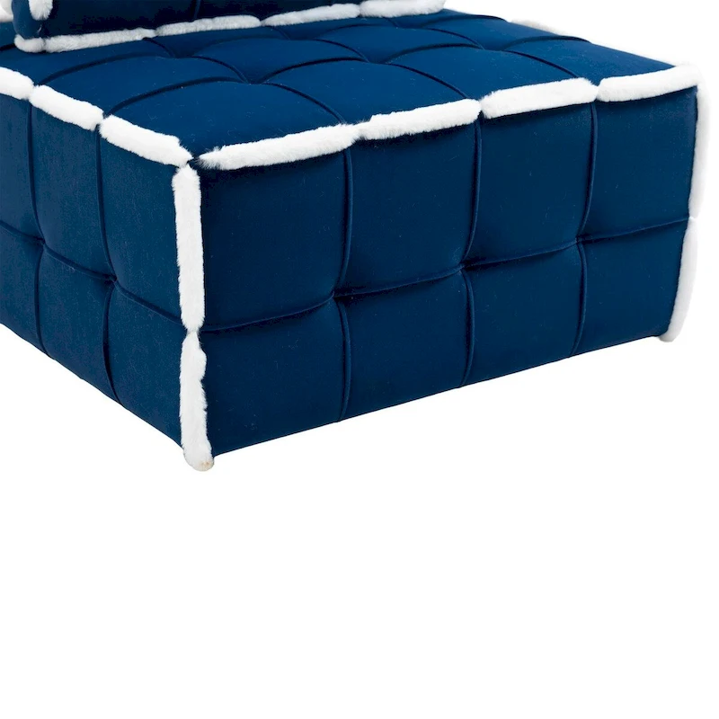 Upholstered Deep Seat Armless Chair Accent Single Lazy Sofa Lounge