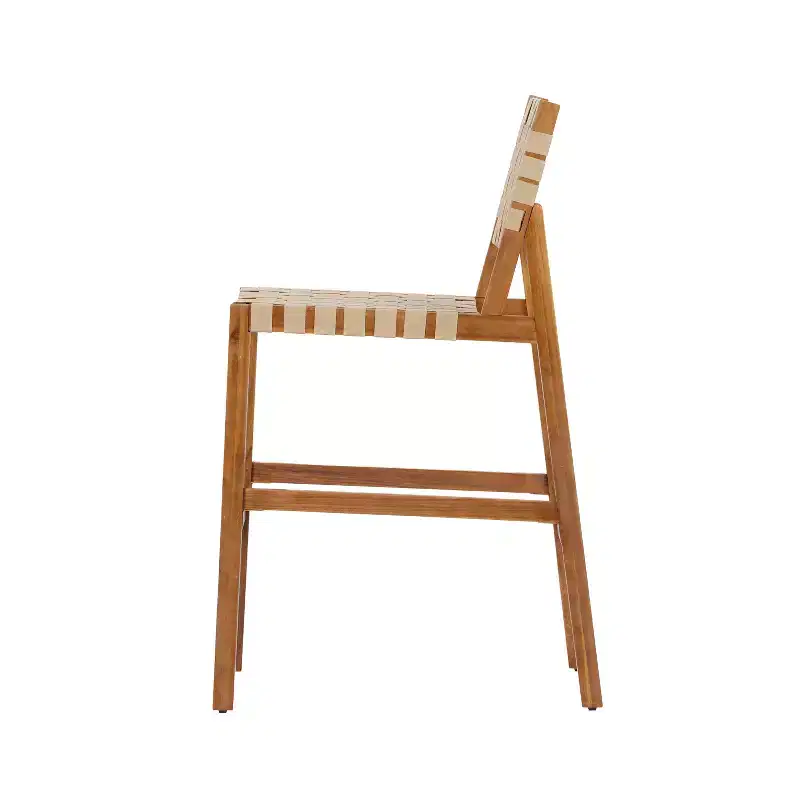 Christopher Knight Home Elara Farmhouse Patio Acacia Wood Woven Rope Bar Stools (Set of 2)