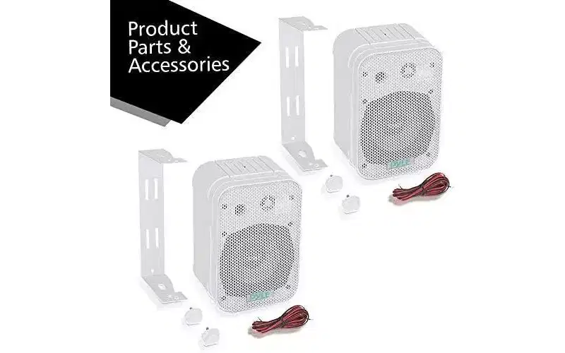 Pyle Outdoor Waterproof Wall Mount Speakers - PDWR40W 5.25 White 400W Pair - White