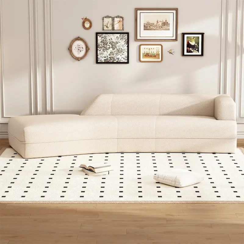 Curved Chaise Lounge Modern Indoor Sofa