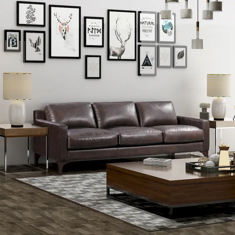 Sorrento Full Grain Genuine Italian Leather Sofa