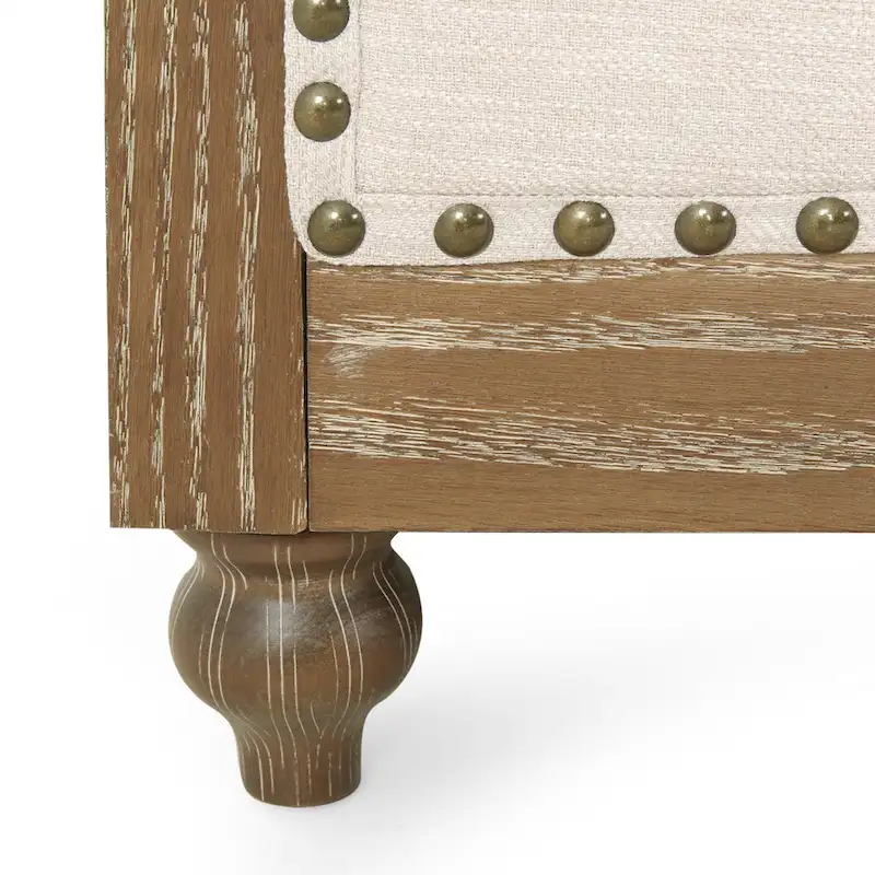 Saragus Chesterfield Sofa with Nailhead Trim by Christopher Knight Home - 85.50  L x 33.25  W x 28.50  H