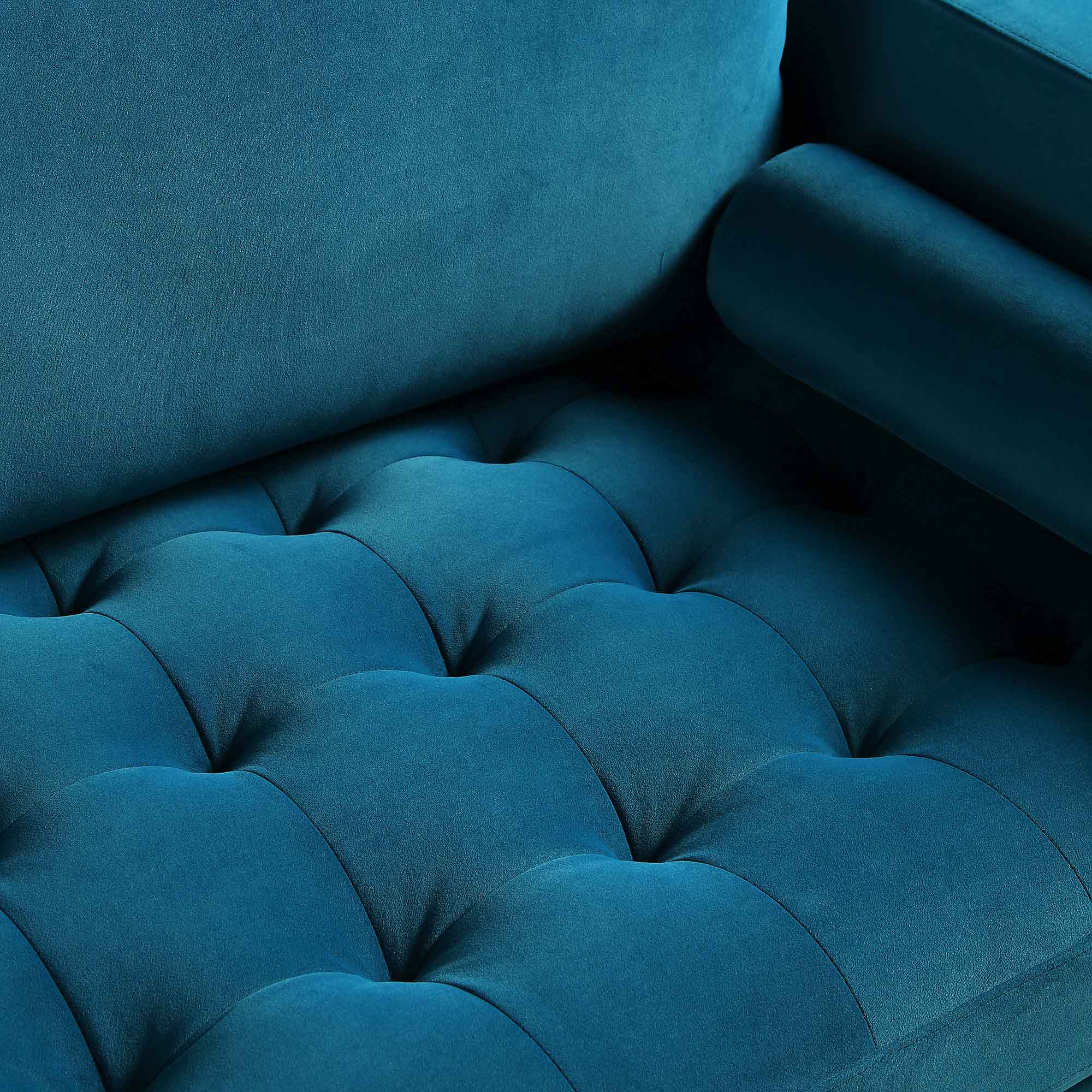Large 3-Seater Sofa, Teal Velvet