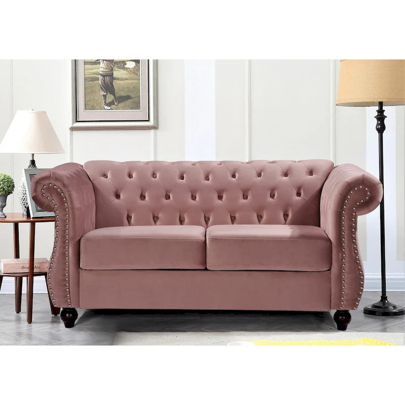 Antoinette Chesterfield 2-Piece Set- Sofa & Loveseat