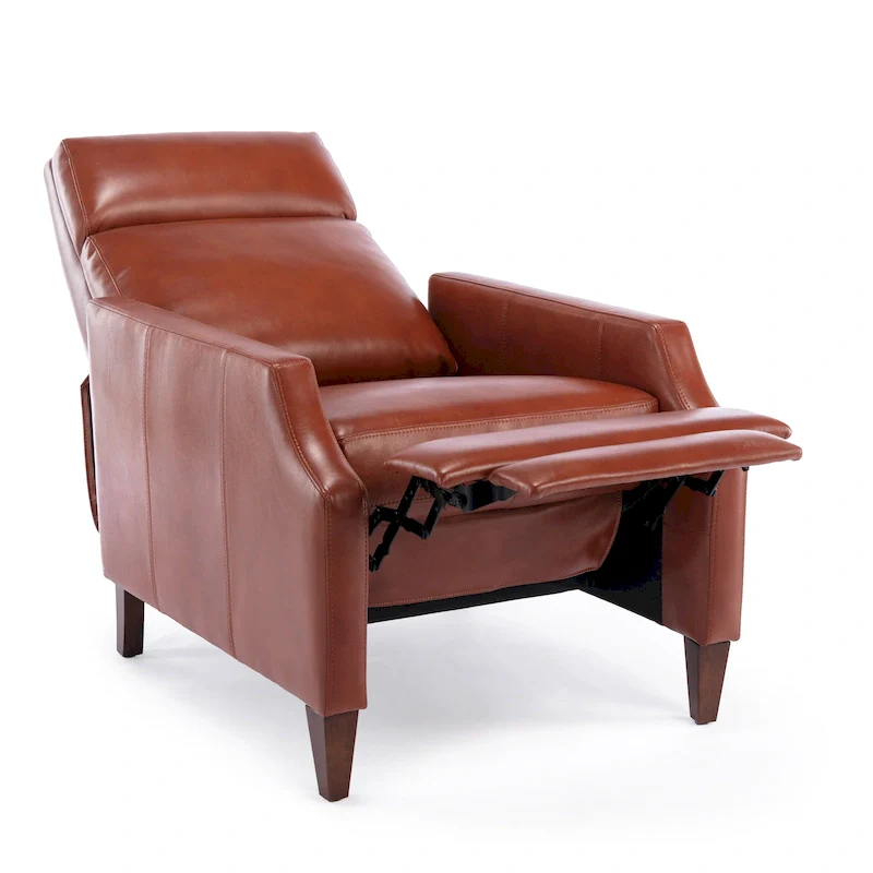 Brooklyn Faux Leather Push Back Recliner by