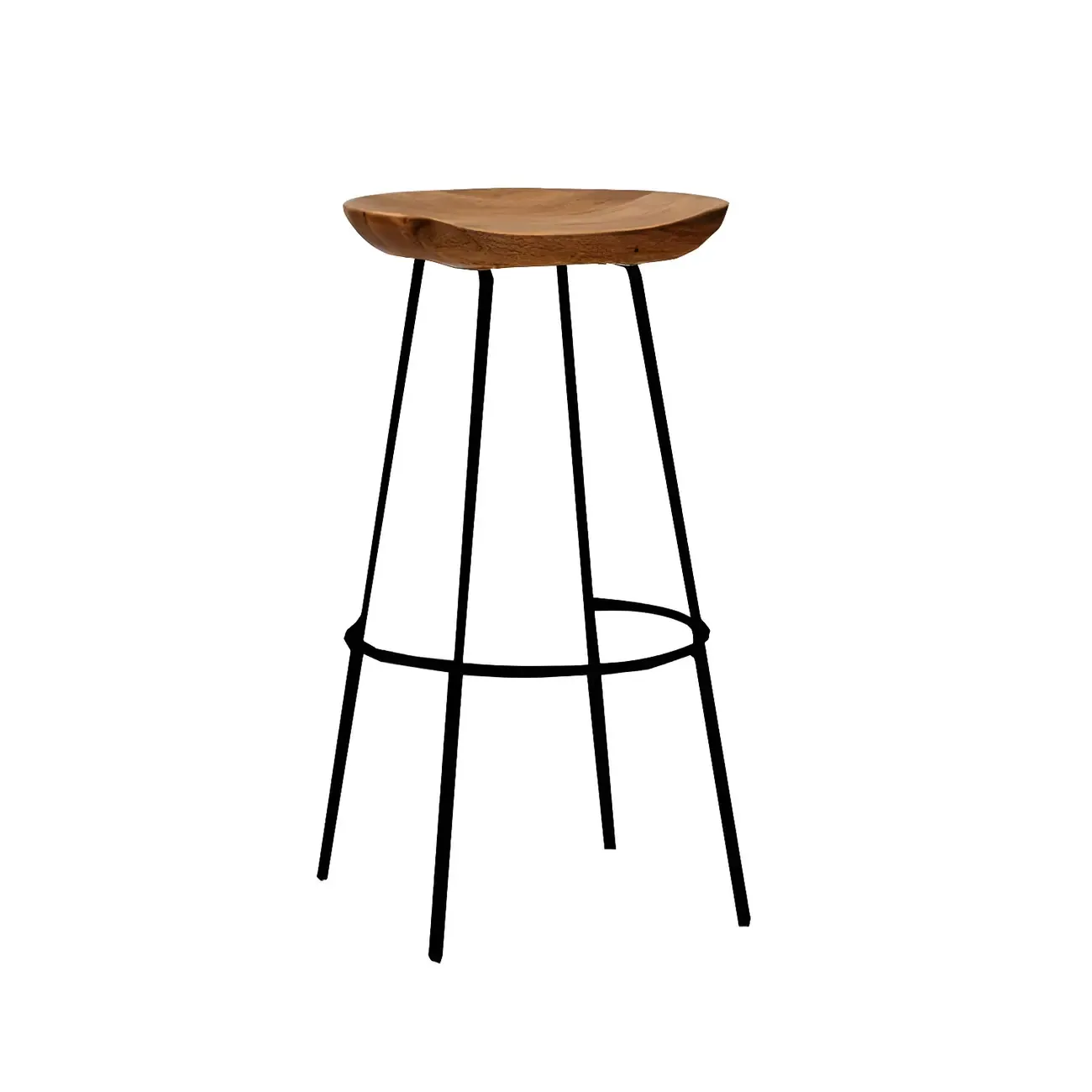 Modern Solid Wood Counter Height Bar Stools